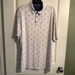 Walter Hagen White Polo with Golf Print